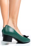 PANTOFI VERZI PIELE NATURALA 5S77555