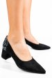 Pantofi negri piele naturala intoarsa 5s77602
