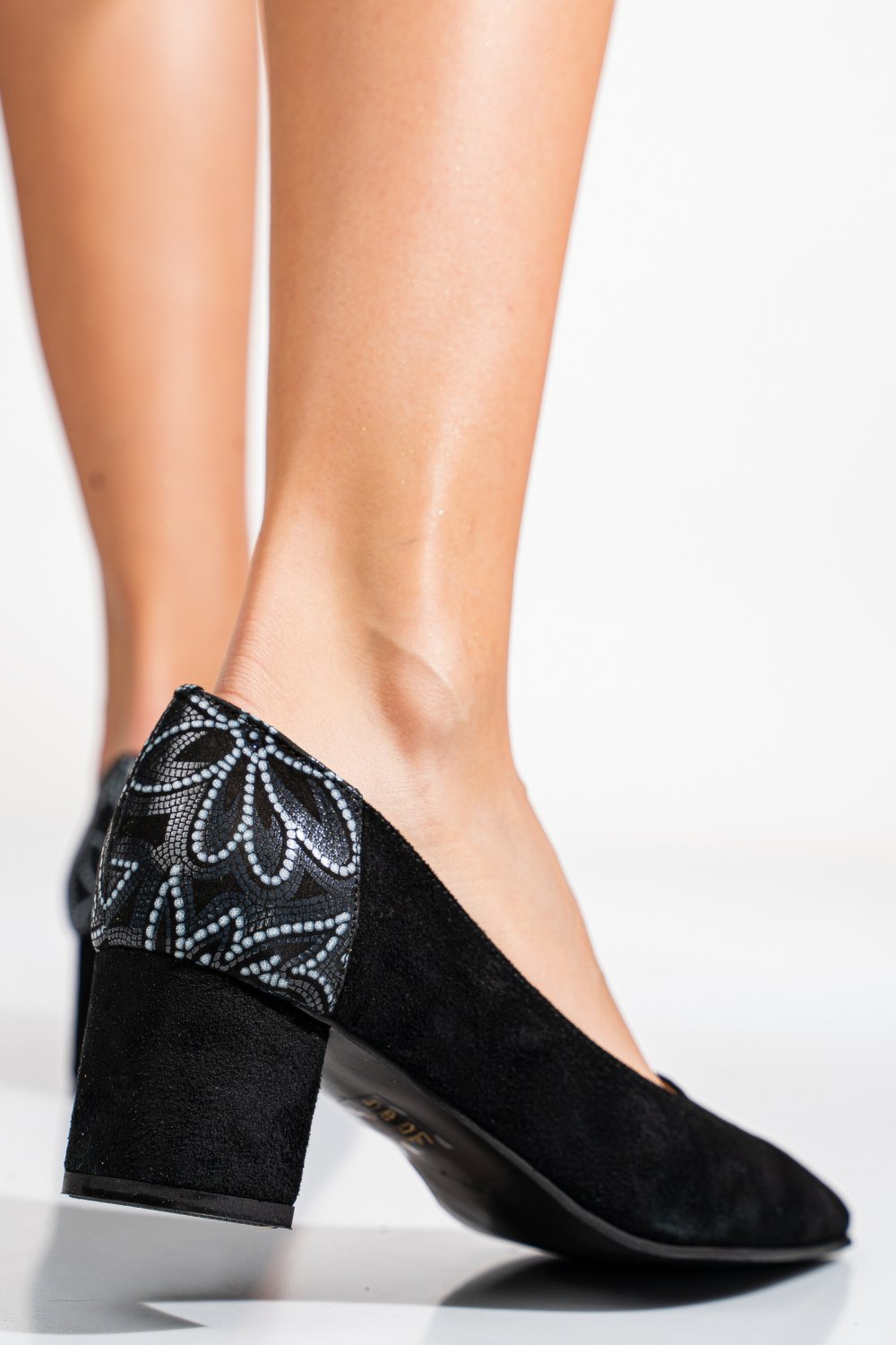 PANTOFI NEGRI PIELE NATURALA INTOARSA 5S77602