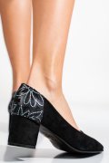 PANTOFI NEGRI PIELE NATURALA INTOARSA 5S77602