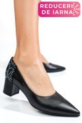PANTOFI NEGRI PIELE NATURALA 5S77602
