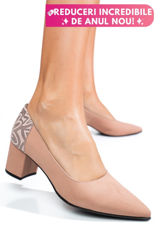 Pantofi roz piele naturala 5s77602