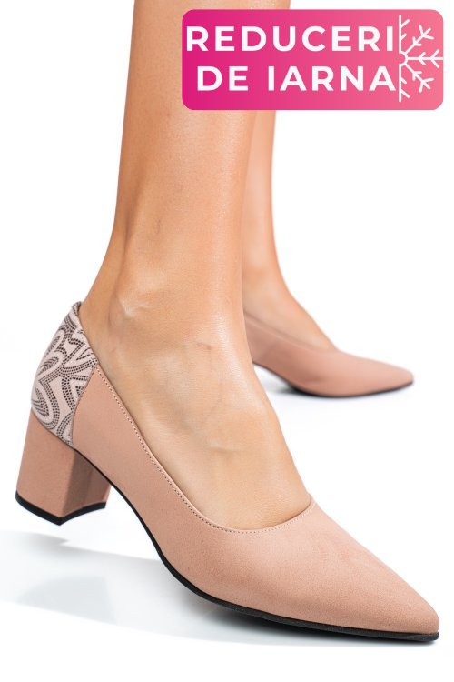 Pantofi roz piele naturala 5s77602