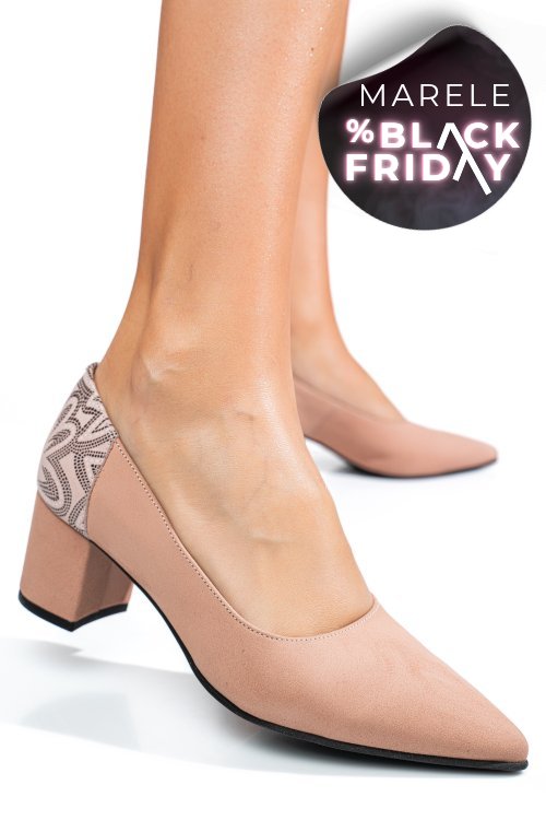 Pantofi roz piele naturala 5s77602