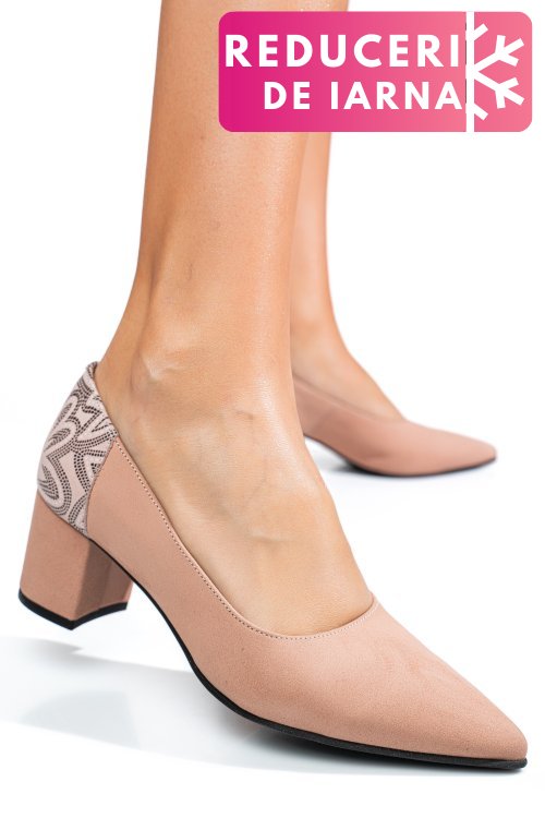 Pantofi roz piele naturala 5s77602
