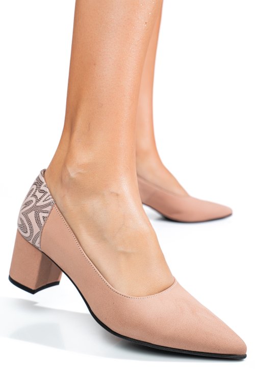 Pantofi roz piele naturala 5s77602