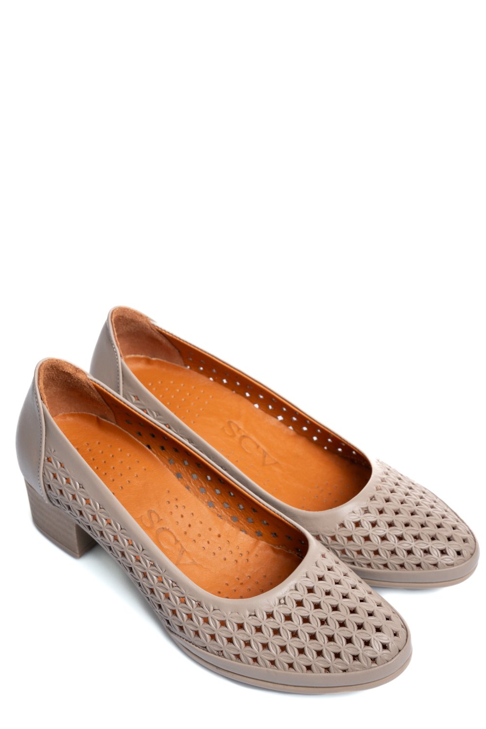 PANTOFI TAUPE PIELE NATURALA 0PC42