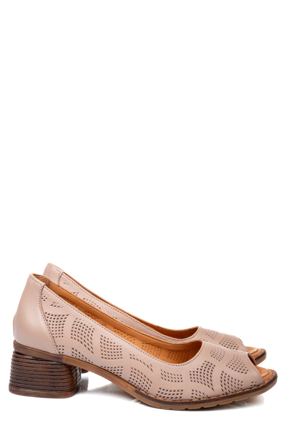 PANTOFI BEJ PIELE NATURALA 5PC4