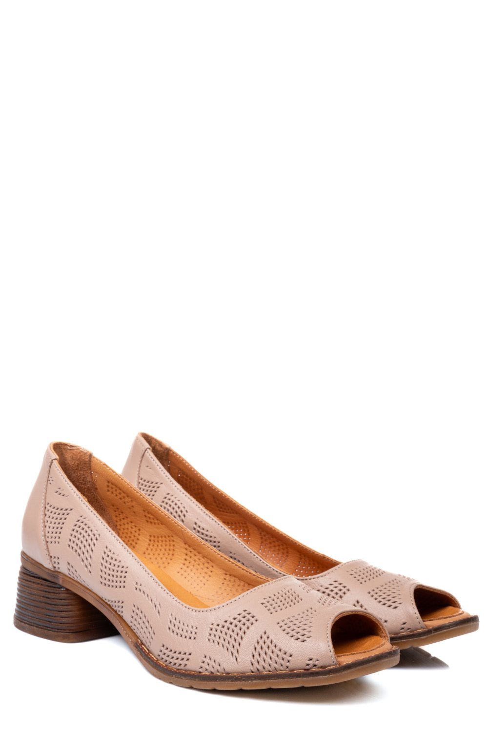 PANTOFI BEJ PIELE NATURALA 5PC4