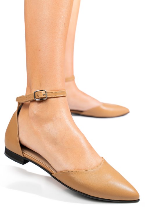 Balerini cappuccino piele naturala 3s7733-ii