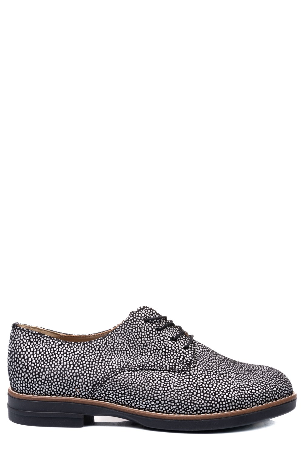 PANTOFI ARGINTIU NEGRU PIELE NATURALA 2S77025