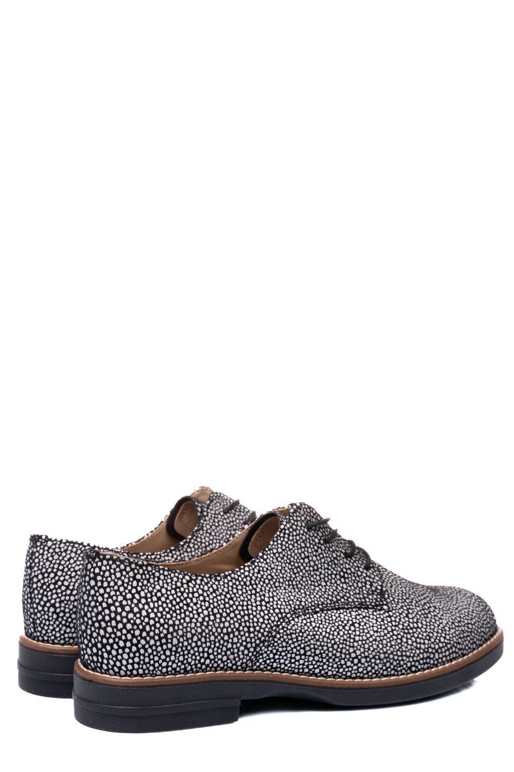 PANTOFI ARGINTIU NEGRU PIELE NATURALA 2S77025