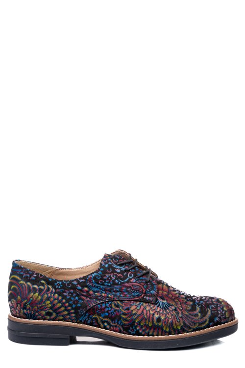 Pantofi multicolor floral piele naturala 2s77025