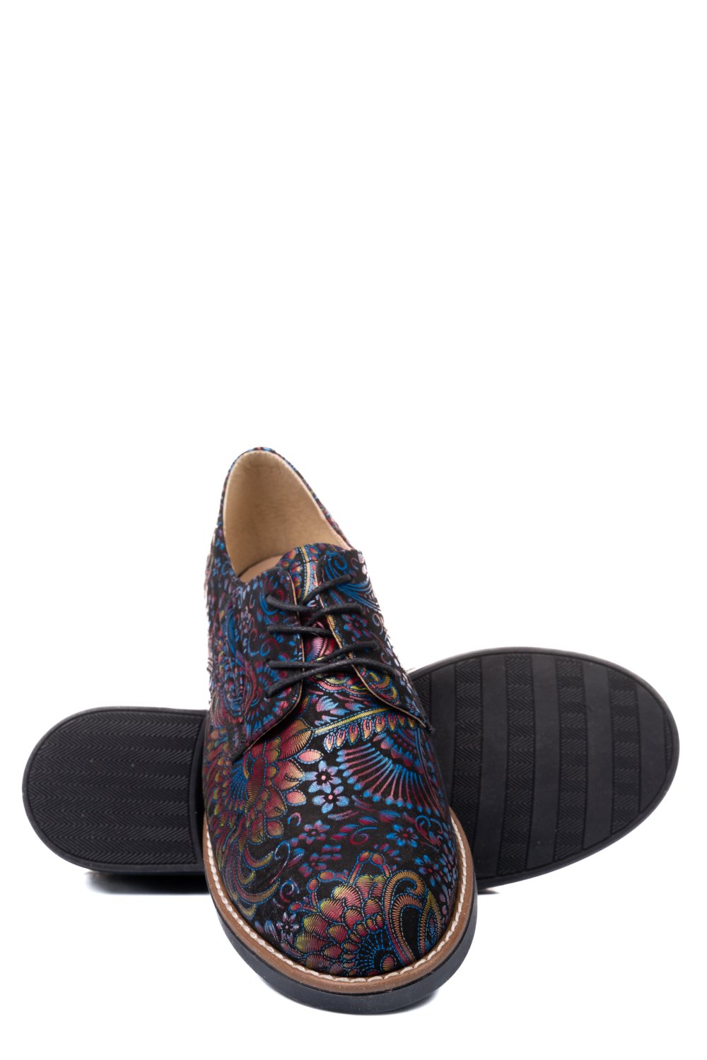 PANTOFI MULTICOLOR FLORAL PIELE NATURALA 2S77025