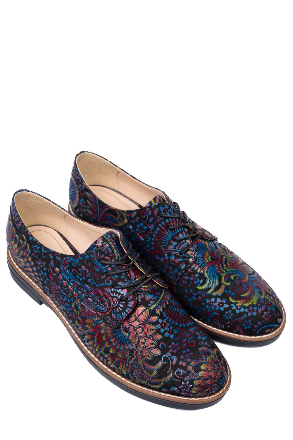 PANTOFI MULTICOLOR FLORAL PIELE NATURALA 2S77025