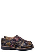 PANTOFI NEGRU GALBEN FLORAL PIELE NATURALA 2S77025