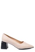 PANTOFI TAUPE PIELE NATURALA 5S77460