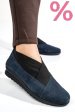 Pantofi albastri piele naturala intoarsa dw20-a160