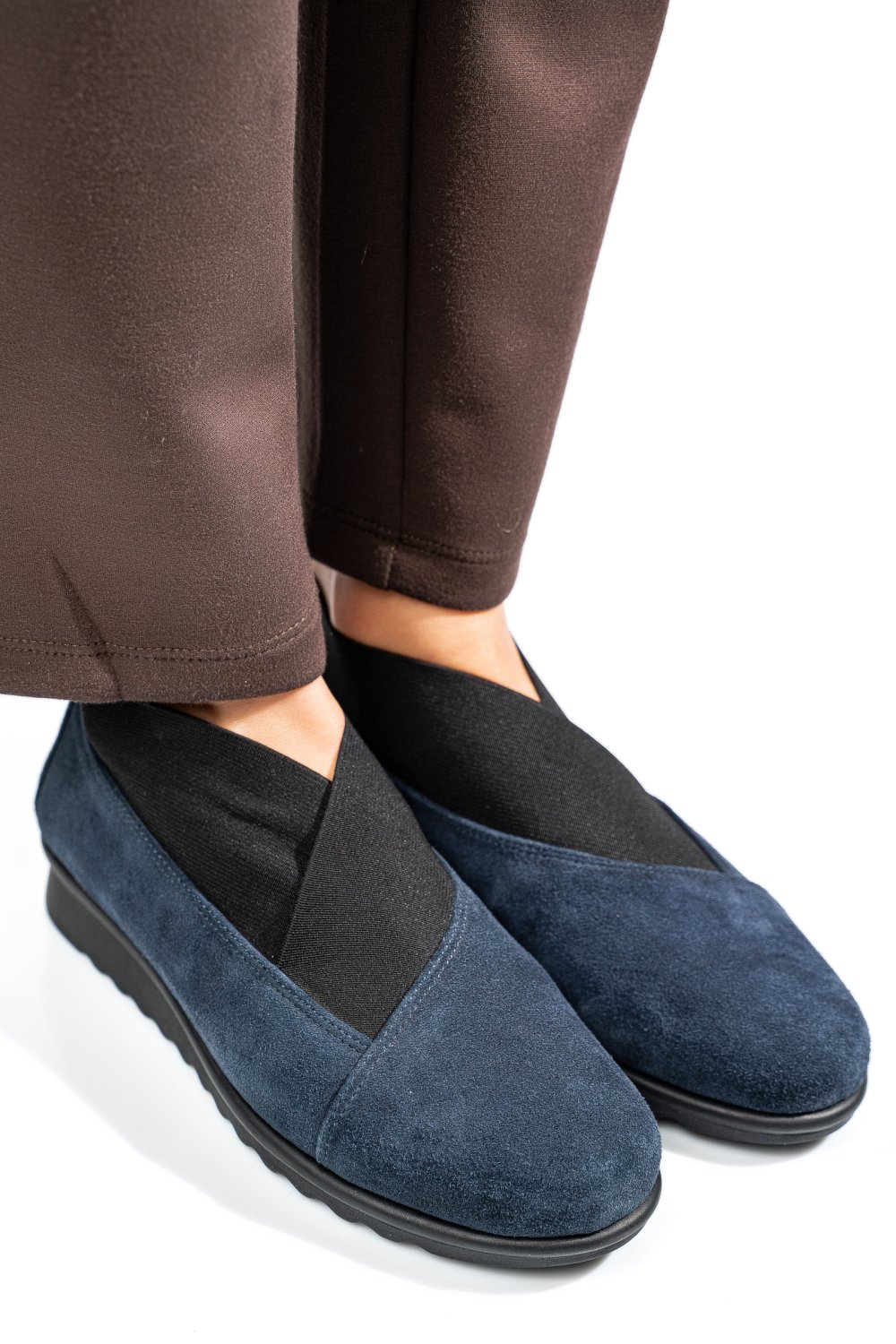 PANTOFI ALBASTRI PIELE NATURALA INTOARSA DW20-A160