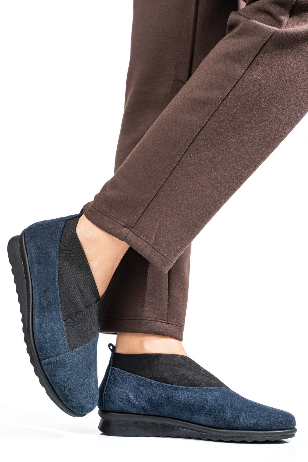 PANTOFI ALBASTRI PIELE NATURALA INTOARSA DW20-A160