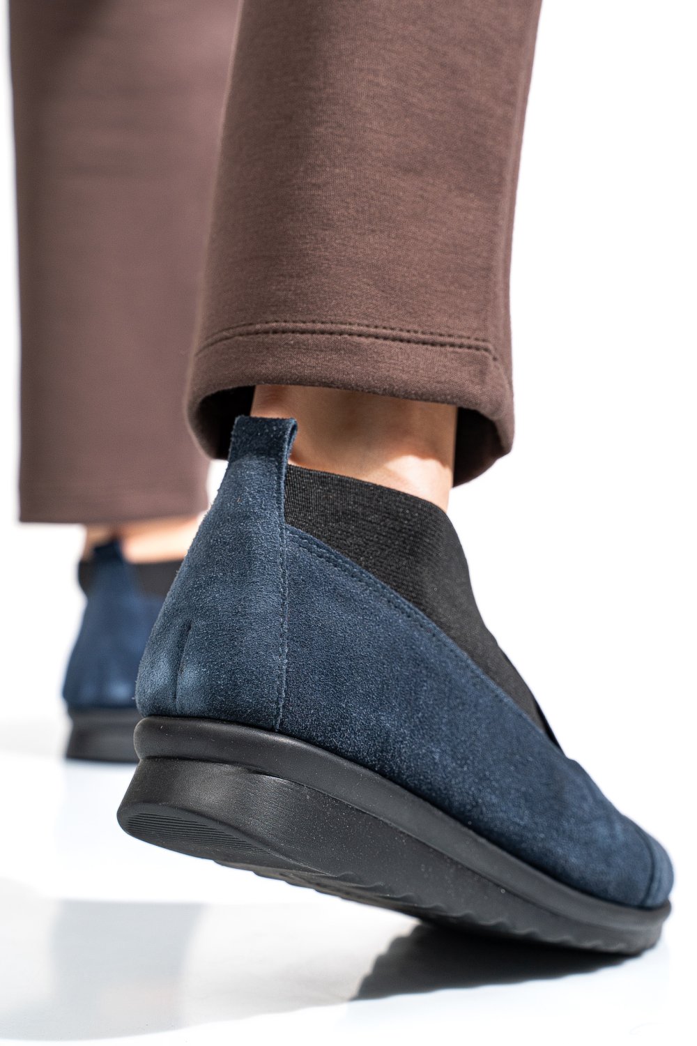 PANTOFI ALBASTRI PIELE NATURALA INTOARSA DW20-A160