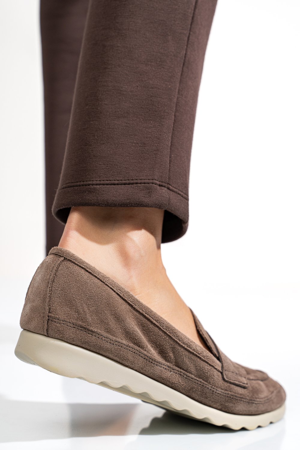 MOCASINI BEJ PIELE NATURALA INTOARSA CDW23-C122