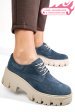Pantofi bleu piele naturala intoarsa 2s77080