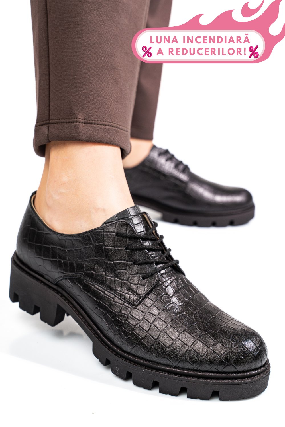 PANTOFI NEGRI CRO PIELE NATURALA DOLORES