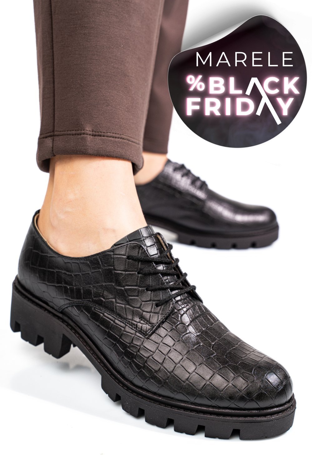 PANTOFI NEGRI CRO PIELE NATURALA DOLORES