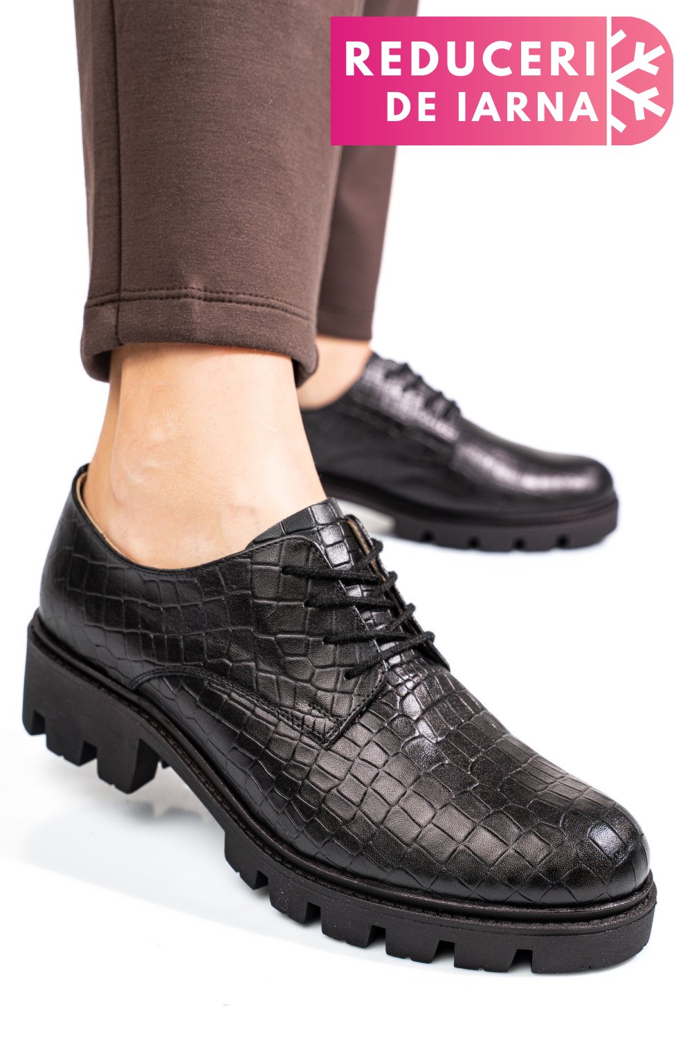 PANTOFI NEGRI CRO PIELE NATURALA DOLORES