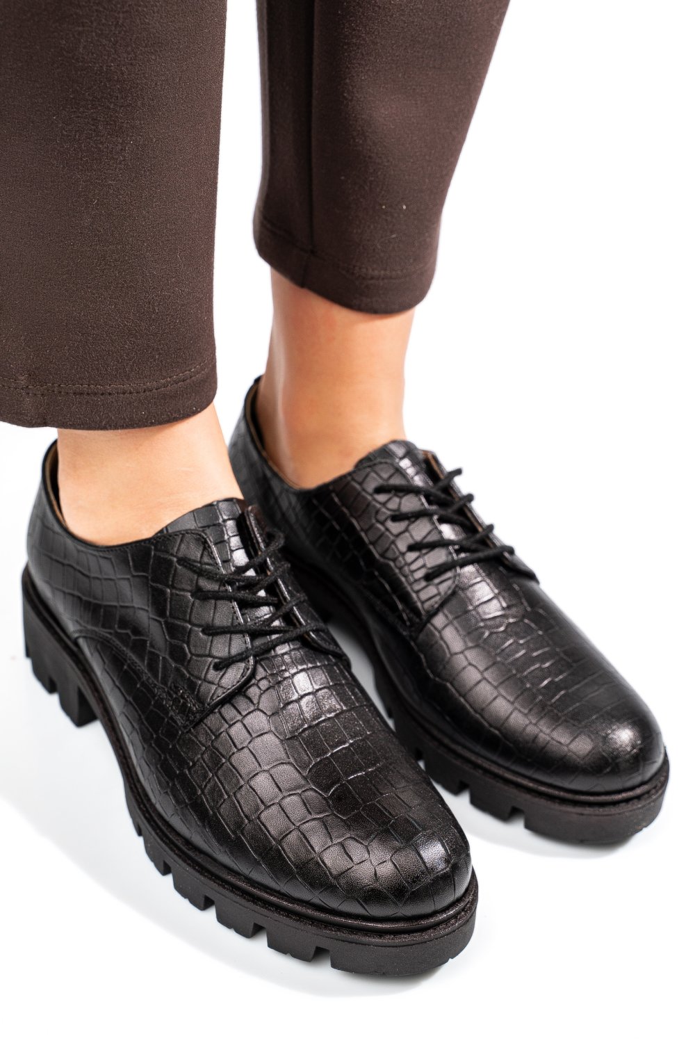 PANTOFI NEGRI CRO PIELE NATURALA DOLORES