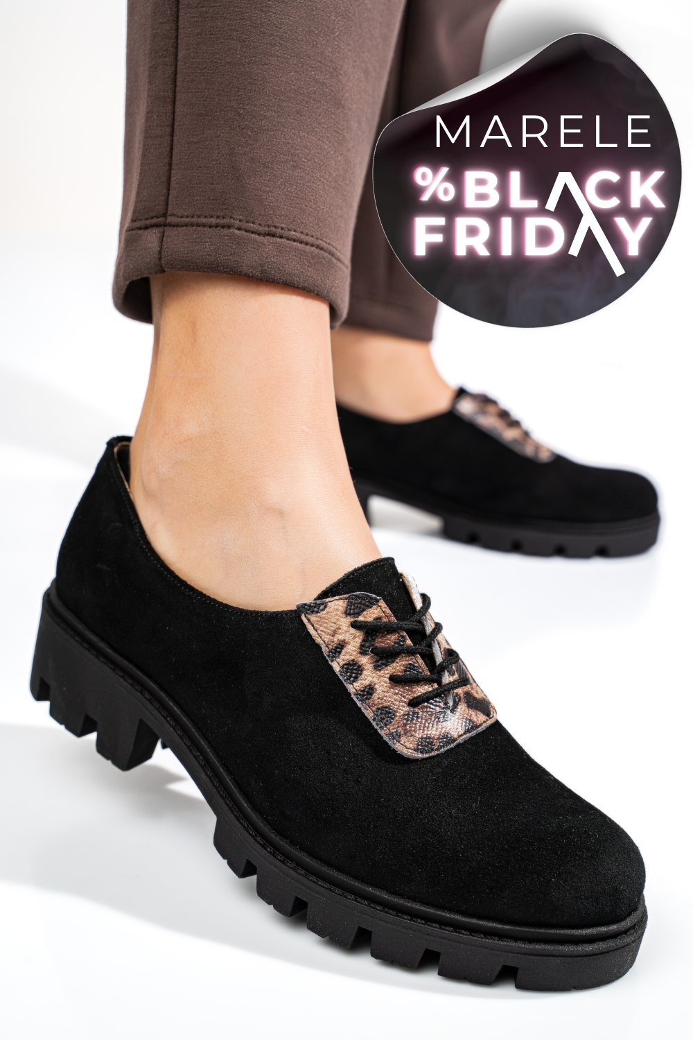 PANTOFI NEGRI PIELE NATURALA INTOARSA DOLORES