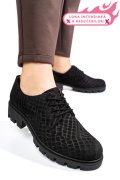 PANTOFI NEGRI CRO PIELE NATURALA INTOARSA DOLORES