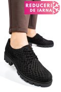PANTOFI NEGRI CRO PIELE NATURALA INTOARSA DOLORES