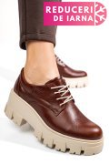 PANTOFI CASUAL FEMEI PIELE NATURALA MARO INCHIS 2S77080
