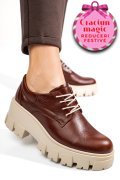 PANTOFI CASUAL FEMEI PIELE NATURALA MARO INCHIS 2S77080