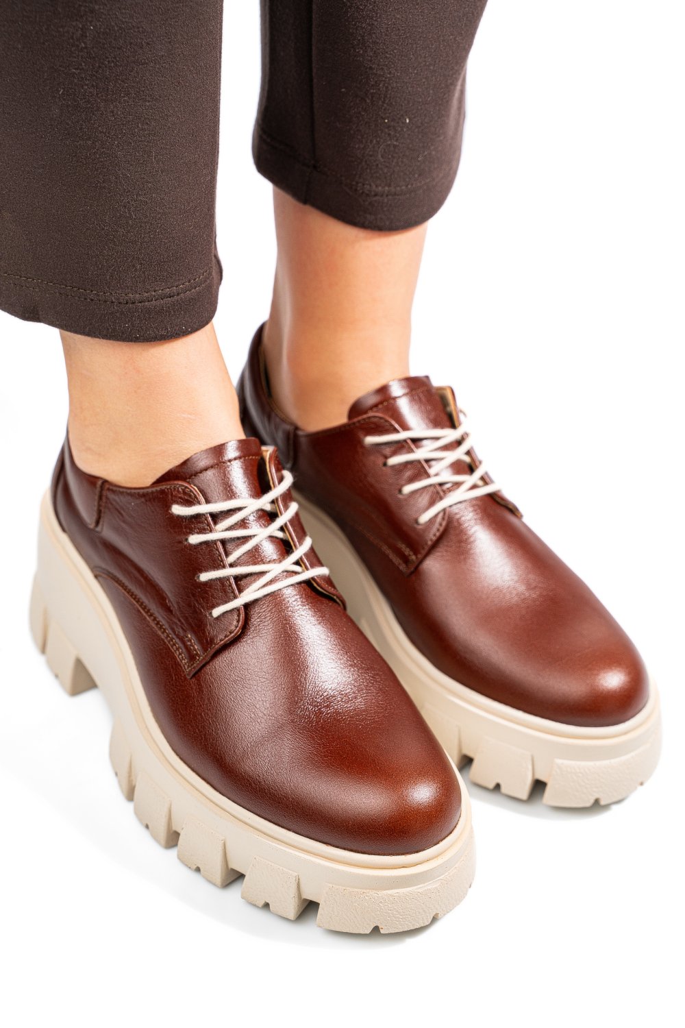 PANTOFI CASUAL FEMEI PIELE NATURALA MARO INCHIS 2S77080