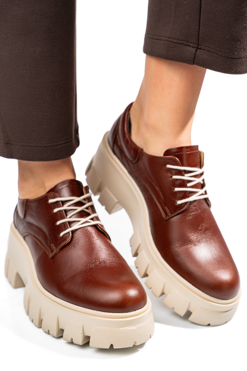 PANTOFI CASUAL FEMEI PIELE NATURALA MARO INCHIS 2S77080