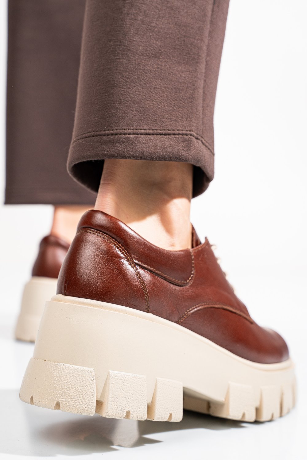 PANTOFI CASUAL FEMEI PIELE NATURALA MARO INCHIS 2S77080