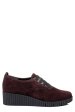 Pantofi bordo piele naturala intoarsa dpc2037-25