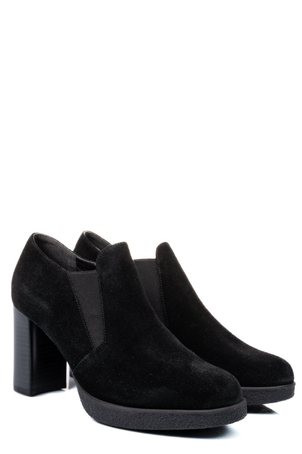 BOTINE NEGRE PIELE NATURALA INTOARSA DPC7012-02