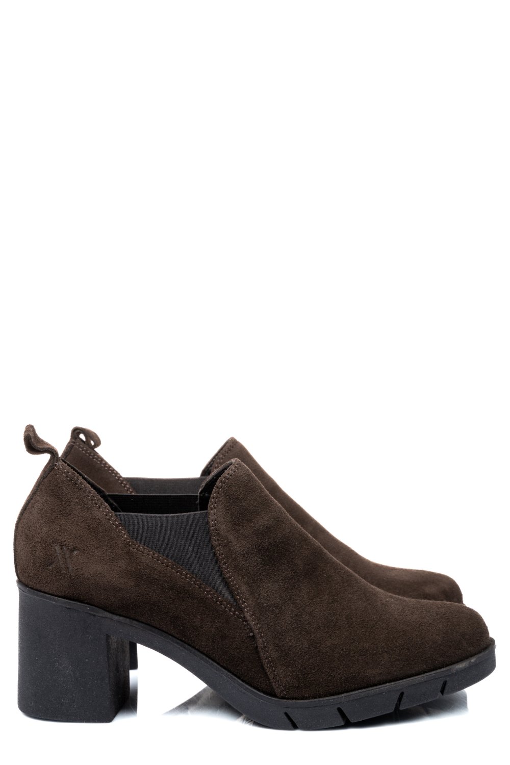 BOTINE MARO INCHIS PIELE NATURALA INTOARSA DW22-D5504