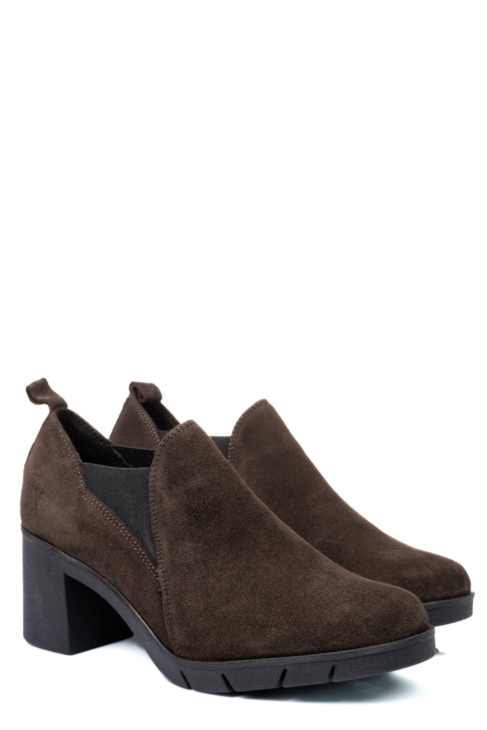 BOTINE MARO INCHIS PIELE NATURALA INTOARSA DW22-D5504