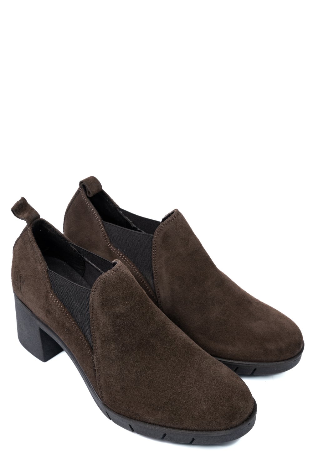 BOTINE MARO INCHIS PIELE NATURALA INTOARSA DW22-D5504
