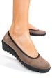 Pantofi taupe piele naturala intoarsa dw22-a206