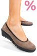 Pantofi taupe piele naturala intoarsa dw22-a206