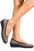 PANTOFI TAUPE PIELE NATURALA INTOARSA DW22-A206