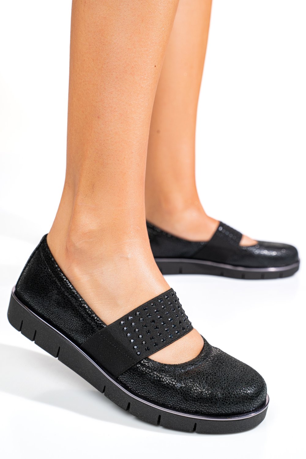 PANTOFI NEGRI PIELE NATURALA DPC1039-01