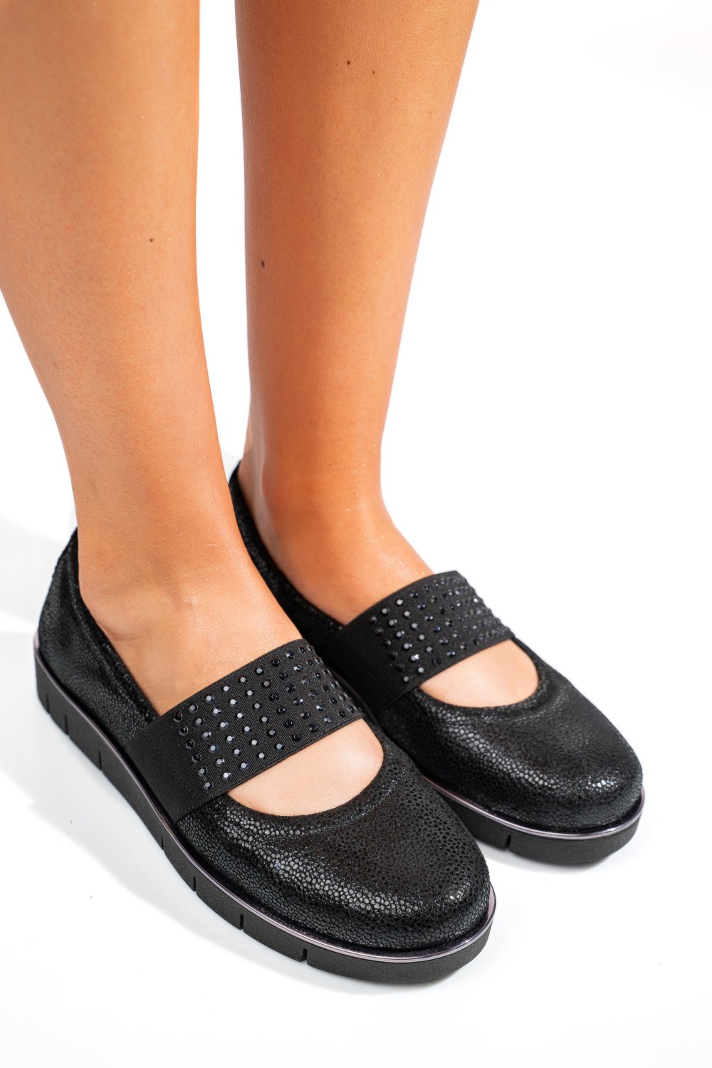 PANTOFI NEGRI PIELE NATURALA DPC1039-01