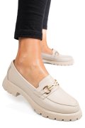 MOCASINI BEJ PIELE NATURALA 4S77258